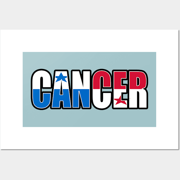 Cancer Panamanian Horoscope Heritage DNA Flag Wall Art by Just Rep It!!